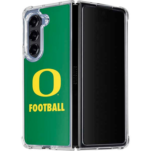 University of Oregon Football Green Galaxy Z Fold5 5G Clear Case